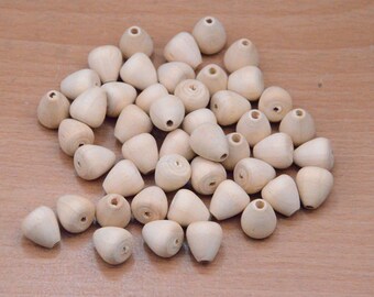Crafting Wood Beads for Decor Large Unfinished Wooden Cone Beads Decoration 5pcs jewelry accessories