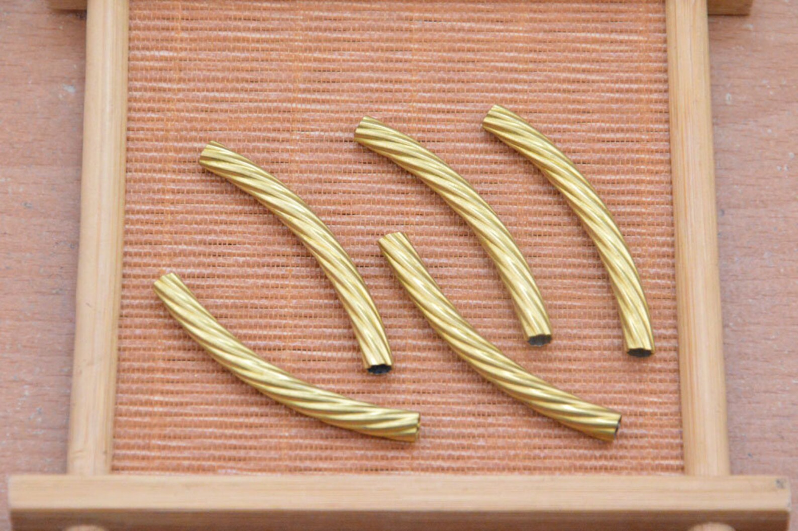 Brass Twisted Tube10pcs Raw Brass TubesRaw Brass Curved Etsy