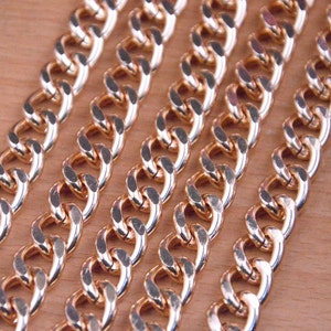 2M rose gold Chain finding,light gold plated Aluminum chain supply,Thick metal Chain,chunky wide chain,pink Open Link Chain,14x11x2.7mm