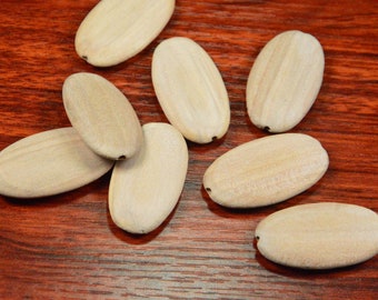 15pcs Curved wooden beads,oval wooden beads,natural flat wooden bead,geometric wooden beads,jewelry necklace beads.