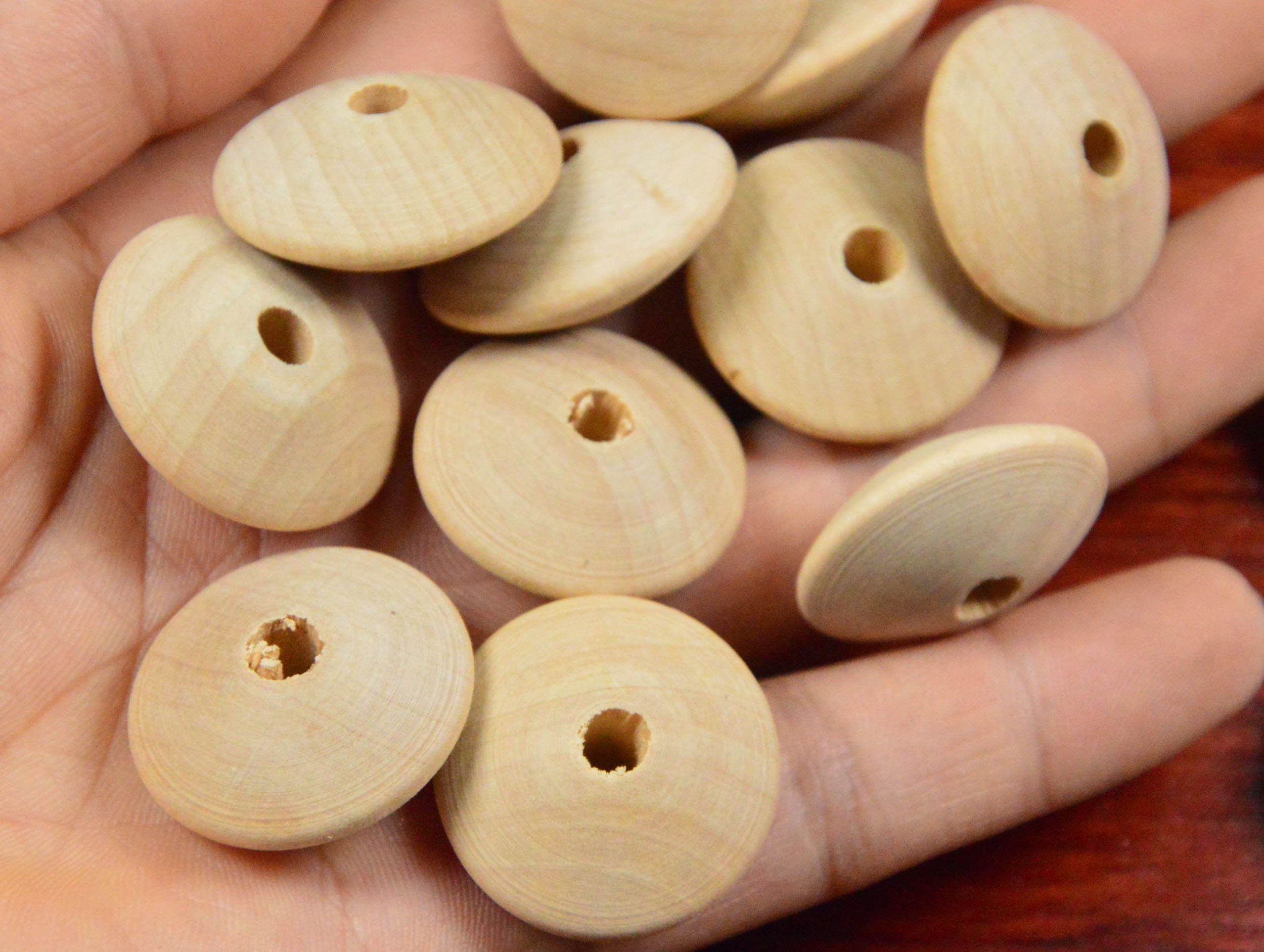 Round Wood Bead 1-¼ Macrame and Crafting