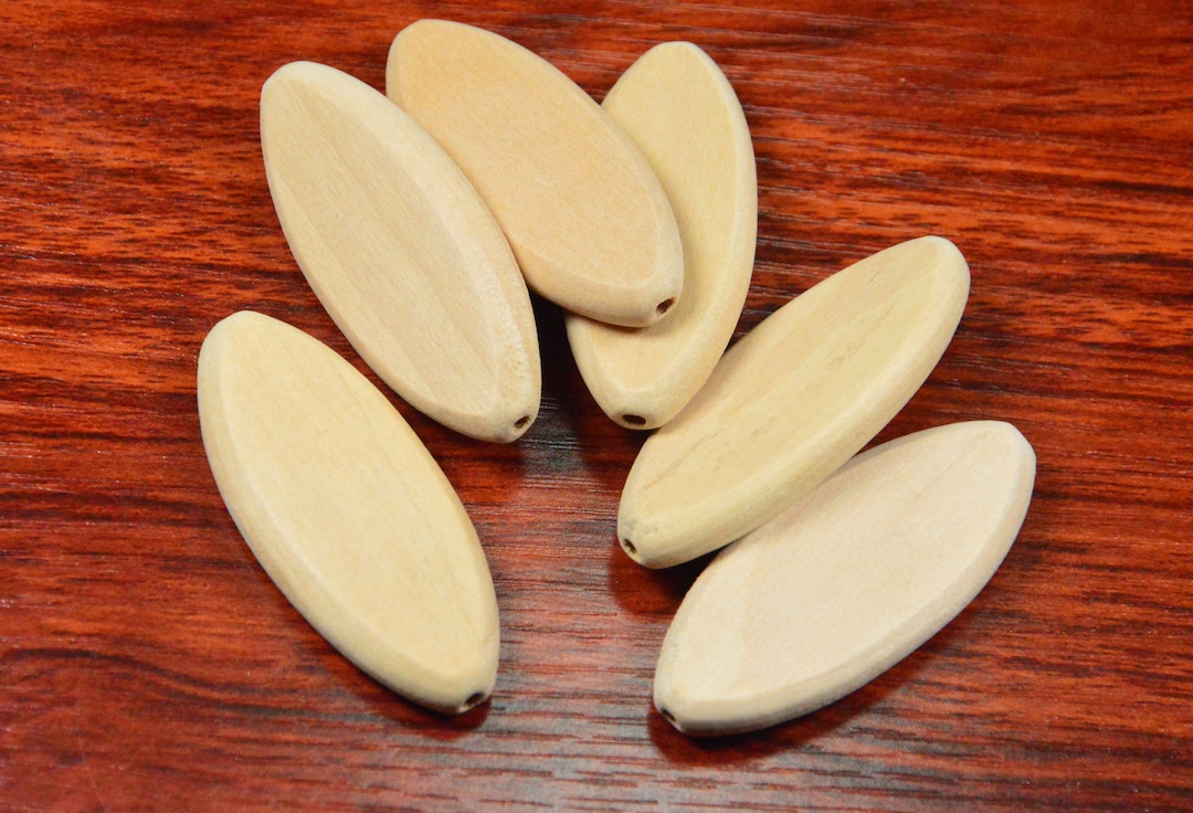 Oval Flat Wooden Beads,15pcs Unfinished Natural Wooden Bead,geometric Wooden Beads,wood for