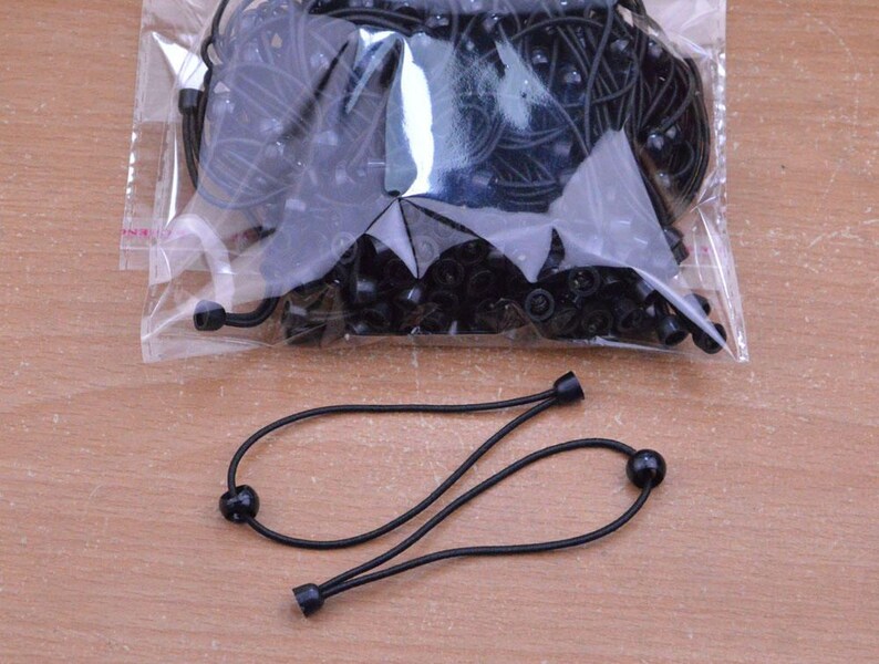 20pcs Black Elastic Hair Ties Crafthair Ties With Plastic End Etsy