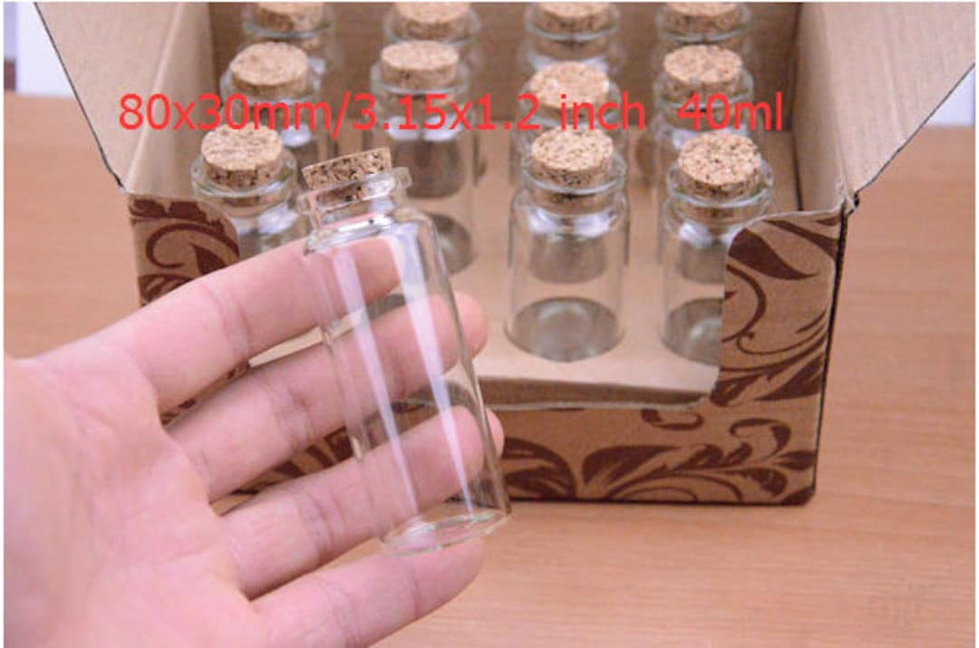5pcs 5/10/14/20ml Mini Clear Glass Drifting Bottles With Cork