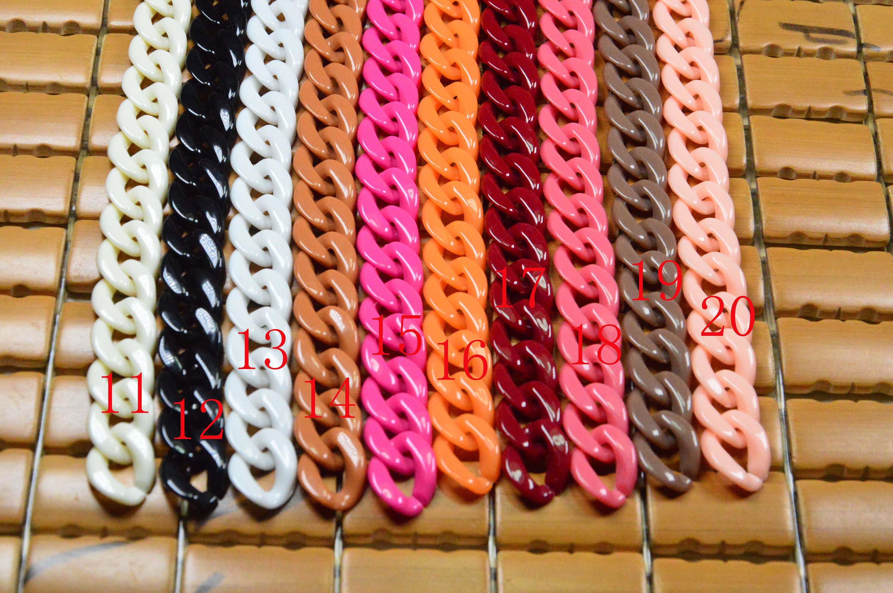 Plastic Chain,flat Chains,assorted Color Chain,plastic Curb Chain ...