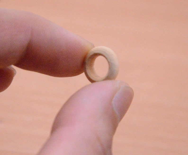 Small Wooden Ring for Craft.flat Round Wooden Link Etsy