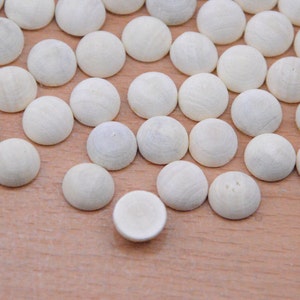 Half Wooden Bead finding,10mm Unfinished domed Wooden Cabochon Beads wholesale,wooden ball beads supply