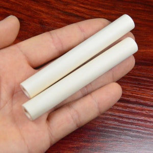 10 unfinished wood cigarette beads,natural wood tube beads,wooden cylinder beads (100x13mm)