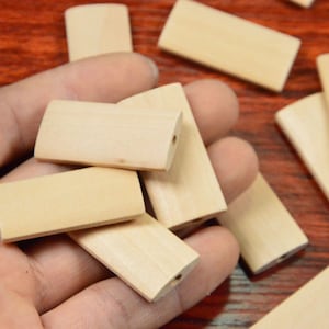 oblong wooden beads,20pcs natural unfinished wooden beads,wooden oblong bead,flat wooden beads.