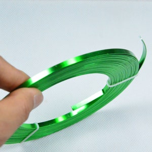 per roll 10 meters green aluminum wires,flat aluminum wire.flat string cord.