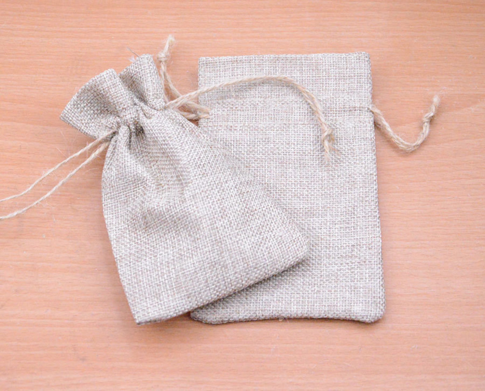 10pcs Natural Hemp Drawstring Bags Linen Drawstring Bags Pouch Etsy