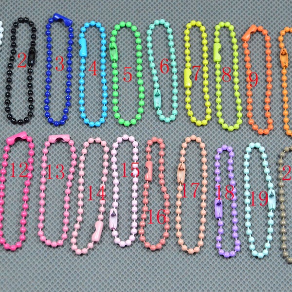 Ball Chain Keychain Etsy