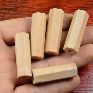 unfinished wooden tubes beads,15pcs wooden tubes,natural wooden cylinder bead,wood finding