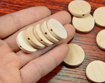 natural wooden disc bead,20pcs unfinished circle wooden bead,disc beads,round flat wooden beads,