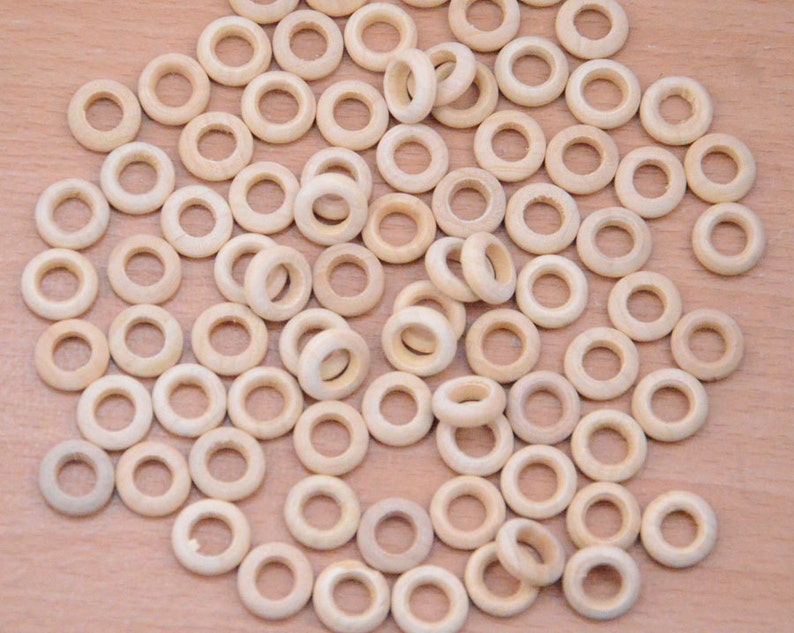 Small Wooden Ring for Craft.flat Round Wooden Link Etsy