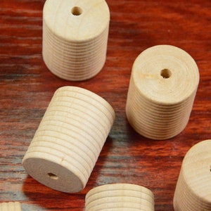 natural spiral wooden beads,6pcs wooden cylinder,chunky wooden pillar,unfinished wooden tube beads
