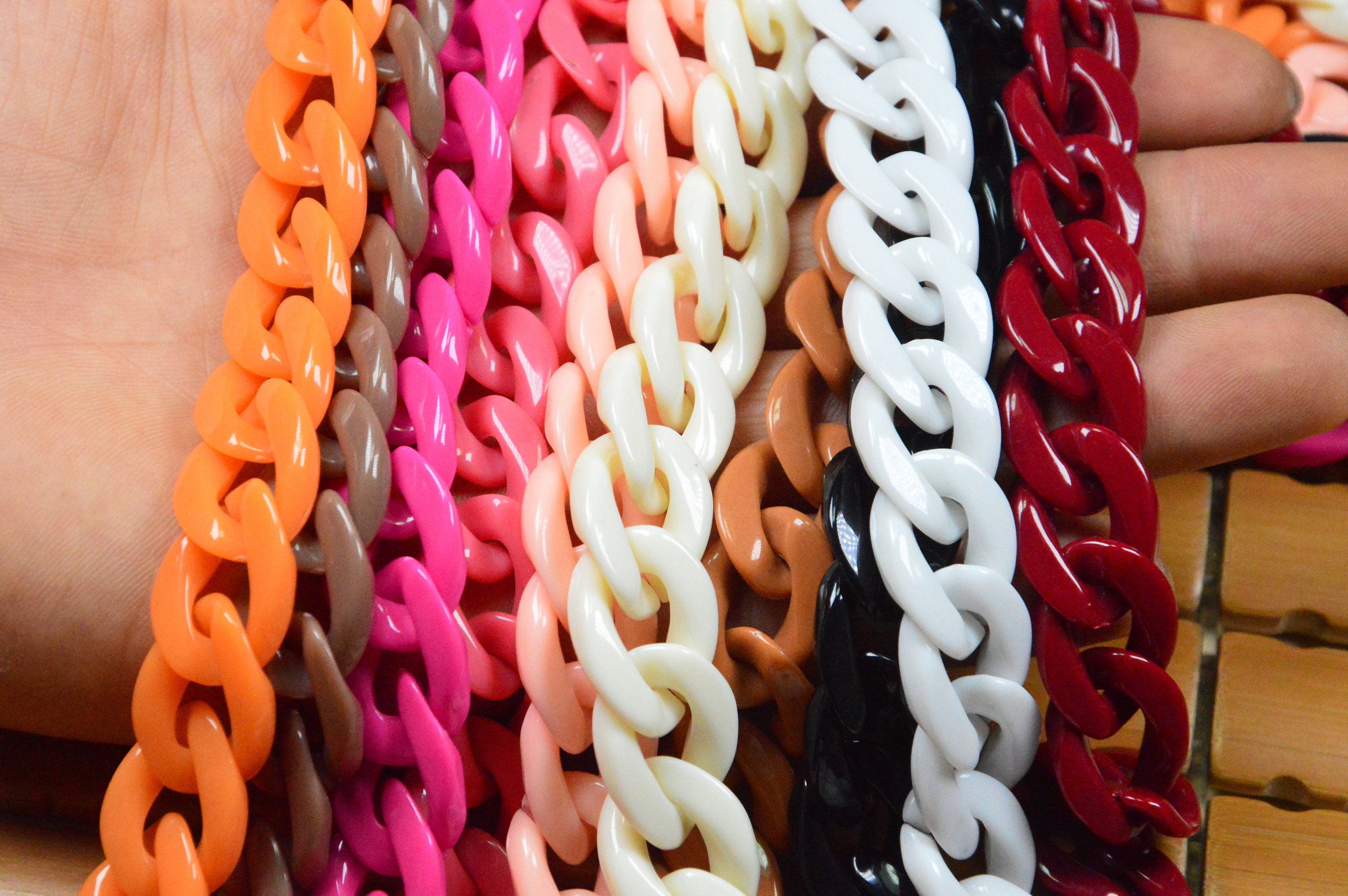Plastic Chain,flat Chains,assorted Color Chain,plastic Curb Chain ...