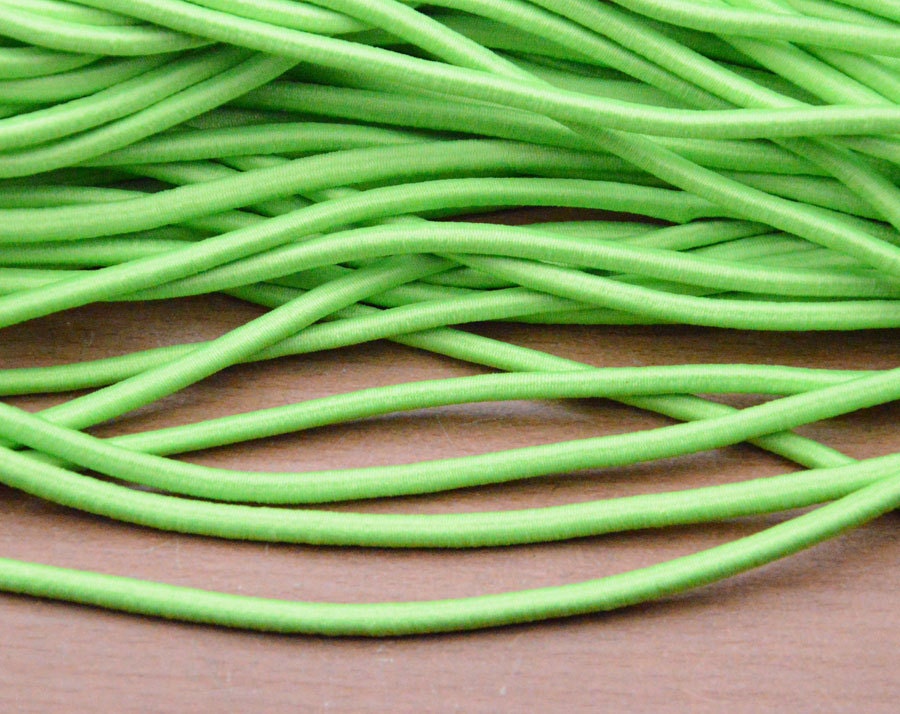 light green Elastic Cord4mm elastic cord.satin covered Rubber Etsy