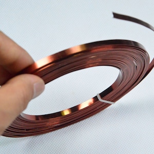 per roll 10 meters aluminum wires,flat aluminum wire.brown aluminum wire. string cord.