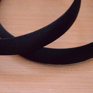 10pcs black Silk Covered Plastic Headband 17mm wide satin Hair Band, black satin Wrapped Headband,Hair Accessories Supplies