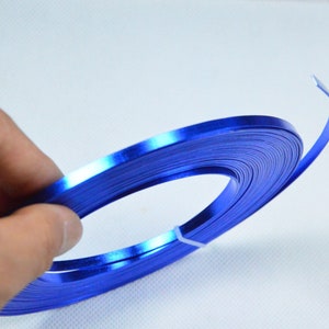 per roll 10 meters flat aluminum strip,bright blue aluminum wire.flat string cord.