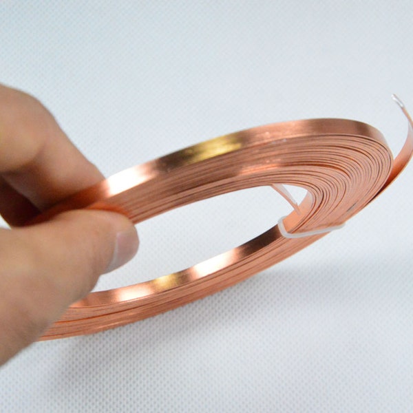 per roll 10 meters flat aluminum strip,copper aluminum wire.flat string cord.