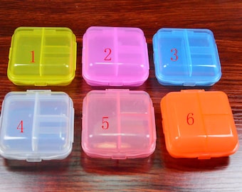 2pcs Assorted color Plastic Box,square Plastic Box,small Container Box,Plastic Cases,Storage Bead Container