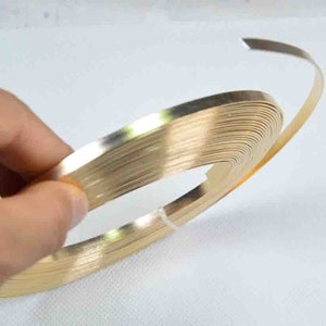 per roll 10 meters flat aluminum wires,Champagne aluminum wire.flat string cord.