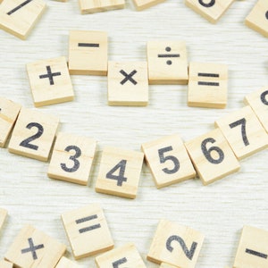 wooden Counting Blocks 0-9,Number Blocks,add subtract multiply and divide,Learning Toys,Eco Friendly Toys,Natural Wood Toy For Toddlers