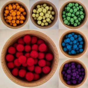 wool felt balls colorful colors