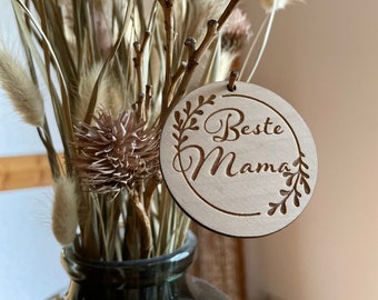 Mother's Day decoration "Best Mom" made of wood