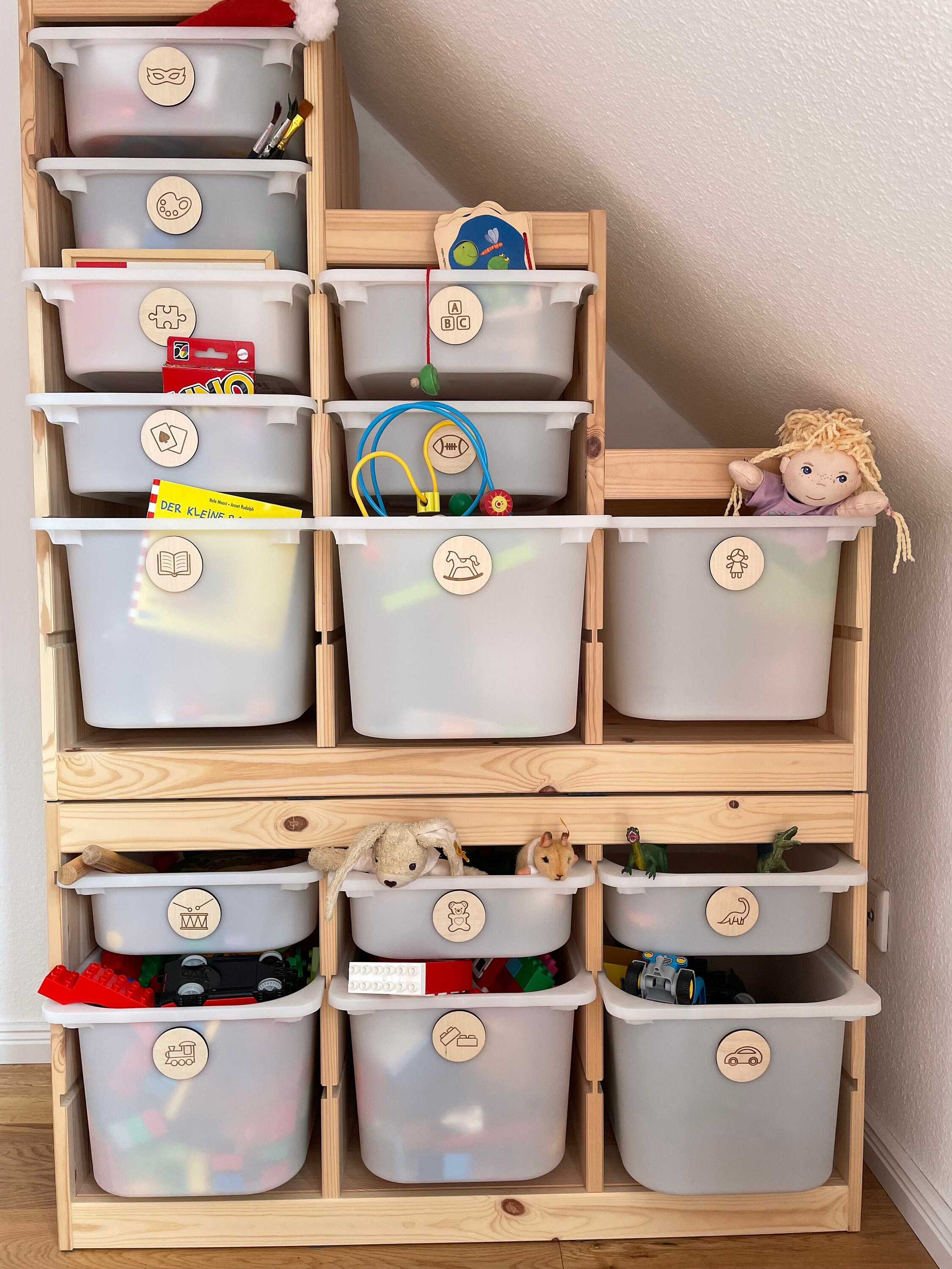 Montessori Wooden Toy Labels Tags for Storage in Nursery or Etsy