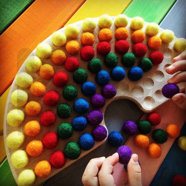 Montessori rainbow made of wood