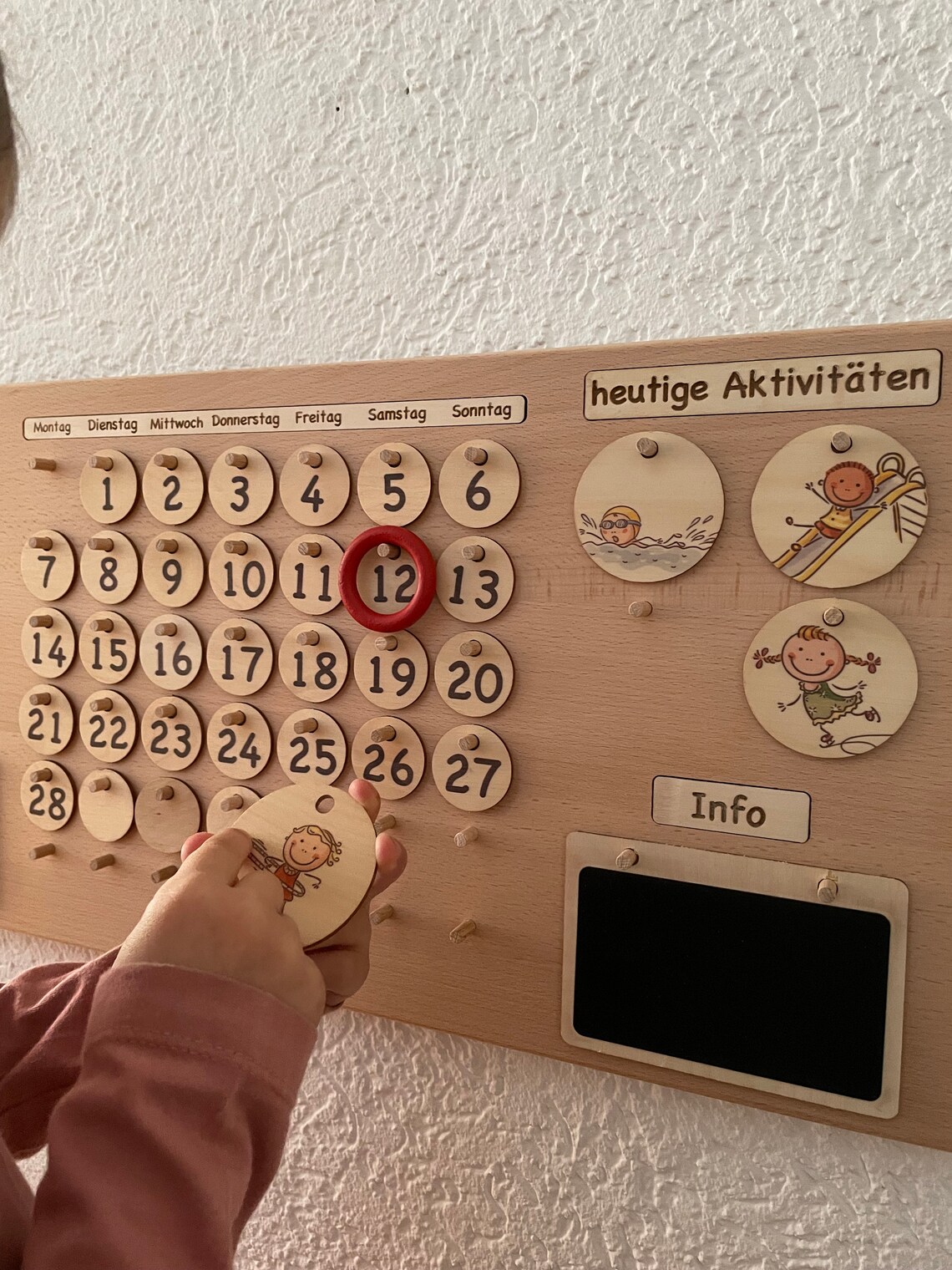 Montessori Calendar for Children Made of High Quality Beech - Etsy