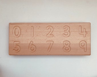 New Montessori number tracing board made of wood