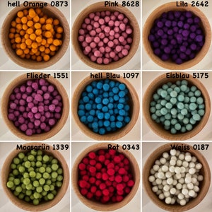 100 pcs wool felt balls colorful colors