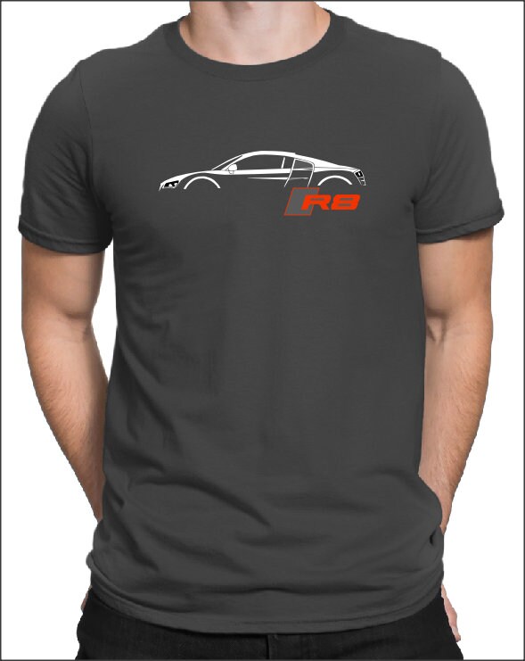 For AUDI R8 t-shirt car quattro silhouette gift shirt | Etsy