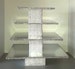 CUPCAKE STAND BLING Silver Square Fully Assembled Featuring Mirror On Top Tier 