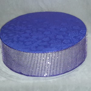 Royal Blue Rhinestone Cake Stand 4&quot; Tall