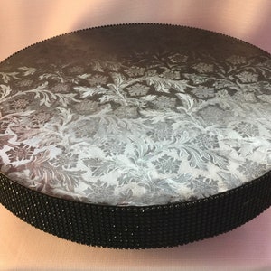 RHINESTONE BLACK CAKE Riser/ Stand/band 2 Inches Tall Width Sizes 8 ...