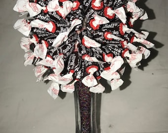 TOOTSIE ROLL FLOWER Giftware 25 Glass Vase Colors Non-Edible