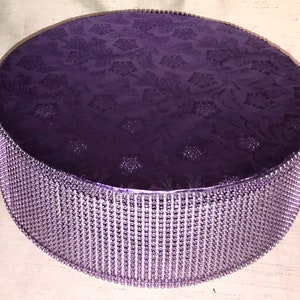 Lavender Rhinestone Cake Display Round Or Square