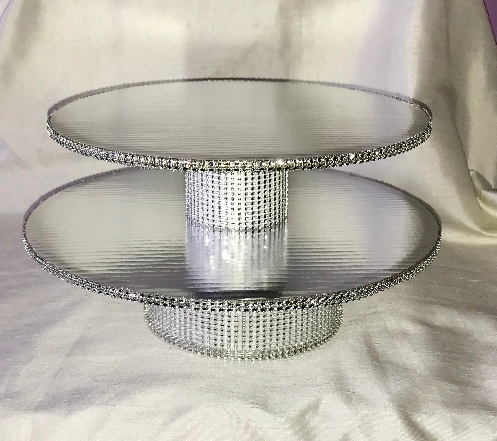FOUR TIER SILVER Round Rhinestone Cupcake/dessert Holder Etsy