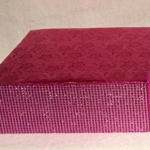 Dark Pink Rhinestone Cake Stand