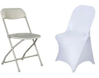 WHITE SPANDEX CHAIR Covers Fits Folding And Banquet Chairs