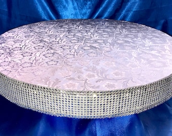 CAKE BAND RHINESTONE Silver 2 Inch Tall 7 Diameters