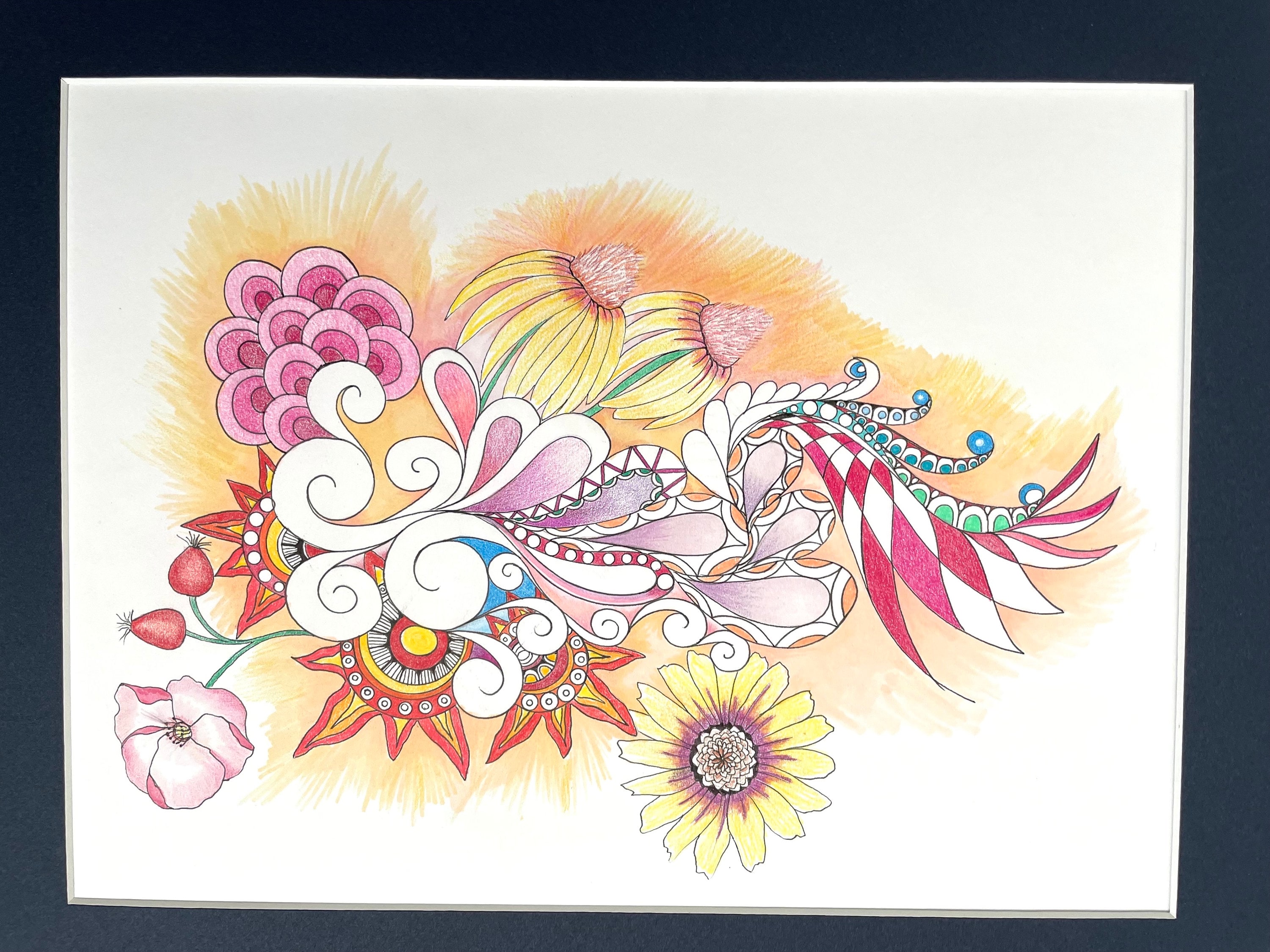 floral art✼•• Diamond Dotz Floral Deer Special Edition Fabric 13.8'' x 17