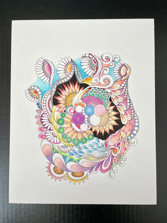Zentangle Flowers: 14x11 In, Abstract Flowers, Flower Art, Colored Flowers, Colored Zentangle, Zentangle Art, Wall Art, Flower Wall Decor - Etsy Zentangle Flowers: 14x11 In, Abstract Flowers, Flower Art, Colored Flowers, Colored Zentangle, Zentangle Art, Wall Art, Flower Wall Decor - Etsy