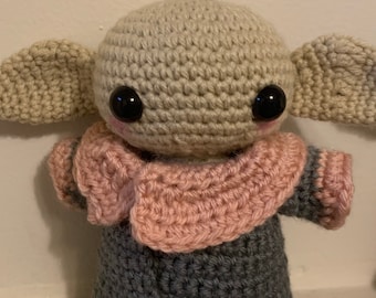 Baby Alien Plush Crochet Doll Female alien