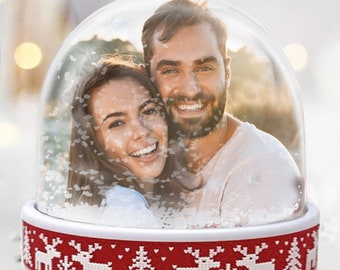 Miniature Town Snow Globe: Detailed Winter Scene